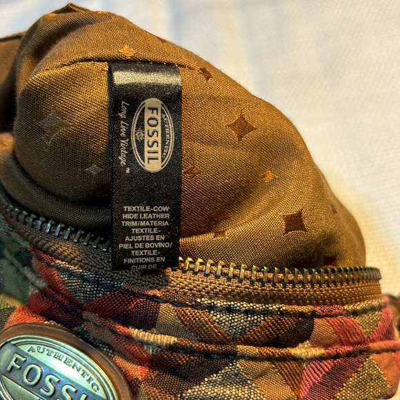 FOSSIL EXPLORER Tapestry Vintage Crossbody Shoulder Bag Tote - Picture 13 of 14